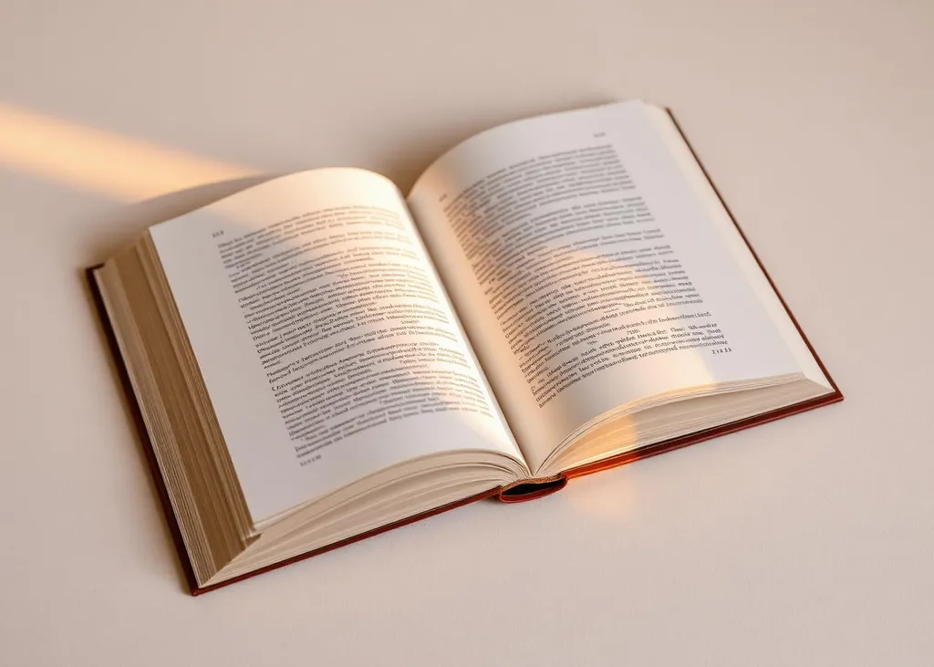 Open pages of the book